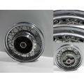 Hinterradfelge (J15M/CxMT3.00), chrom<br>Zustand: Gebraucht mit Mangel<br><br>Verwendbar fr: Kawasaki EN 500, Typ: EN500A, EN, Modelljahr: von 01/1994 bis 12/1995