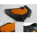 Rahmen-Abdeckung hinten unten rechts, Metallic Matte Carbon Gray/Can<br>Zustand: Gebraucht mit Mangel<br><br>Verwendbar fr: Kawasaki Vulcan S, Typ: EN650D, Modelljahr: von 01/2017